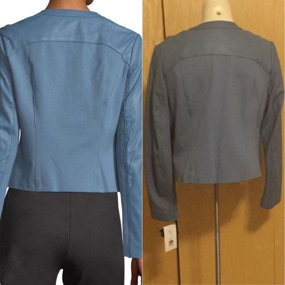 Collarless Zip-Front Leather JacketVia Spiga - Picture 5 of 8